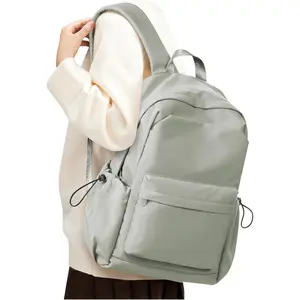 Small Green School Backpack Women, Unisex Lightweight Backpack School Bag Water-resistant Casual Rucksack fits 14 inch Laptop for Boys Girls Men and Women Bookbag College Daypack for Teenage