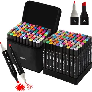 Markers, 80 Colors Dual Tip Art markers, Drawing Markers, Coloring Marker for  Adults Coloring Drawing, Chisel & Fine