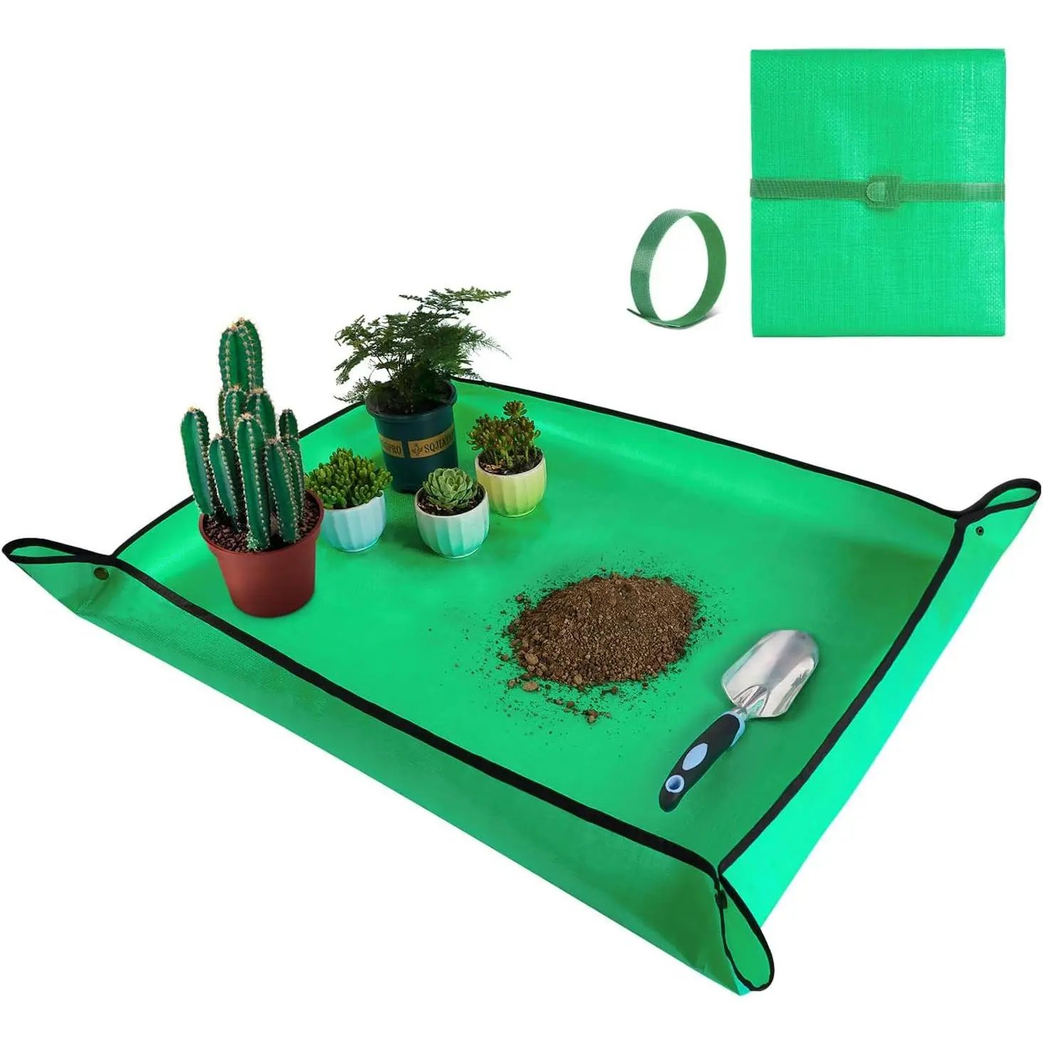 Large Repotting Mat for  Transplanting and Mess Control 39.5"x 31.5" Thickened  Potting Tray Succulent Potting Mat Portable Gardening Mat  Gifts for Women Men