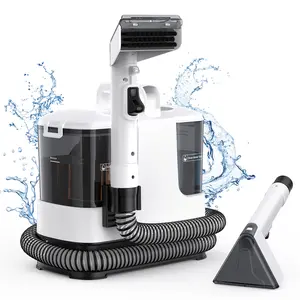 Mini Spot Cleaner for Carpets & Upholstery – 500W, 14KPa Strong vacuum Suction for Pet Stains, Couch, Car Seats & Mattress, Self-Cleaning Hose, Dual Water Tanks