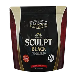 Sculpt Black Coffee - Premium 0g Sugar Infused with 75mg Reishi 30 Individually Packaged Sachets US