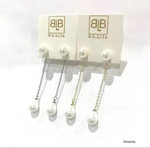 Amanda Pearl Stud and Drop Earrings- Colors