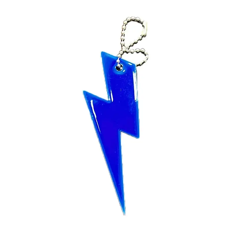 Reflective Keychain Lightning Shape, Safe Accessory for Kids & Adults, Ideal Gift for Boys & Girls, Durable Design for Daily Use