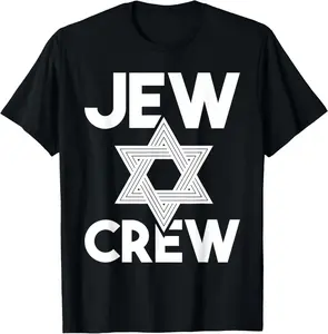 100% Cotton Jew Crew - Jews Jewish Hebrew Israel Israelite Star Of David T-Shirt