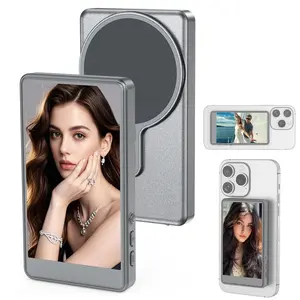 Vlog Selfie Monitor Screen for Phone Rear Camera for Selfie Vlog Live Stream Magnetic Mount for MagSafe Wireless Connection