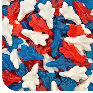 Patriotic Candy - 2 Pound Pack - 4th of July Gummies - Red White and Blue Candy Planes for Memorial Day, Military Homecomings & Aviation Themed Parties - Berry Flavored