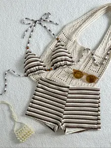 Women's Fashion Two-Piece Swimsuit, Stylish Bikini Set, Comfortable Beachwear, Perfect for Pool Parties, Casual Swimwear