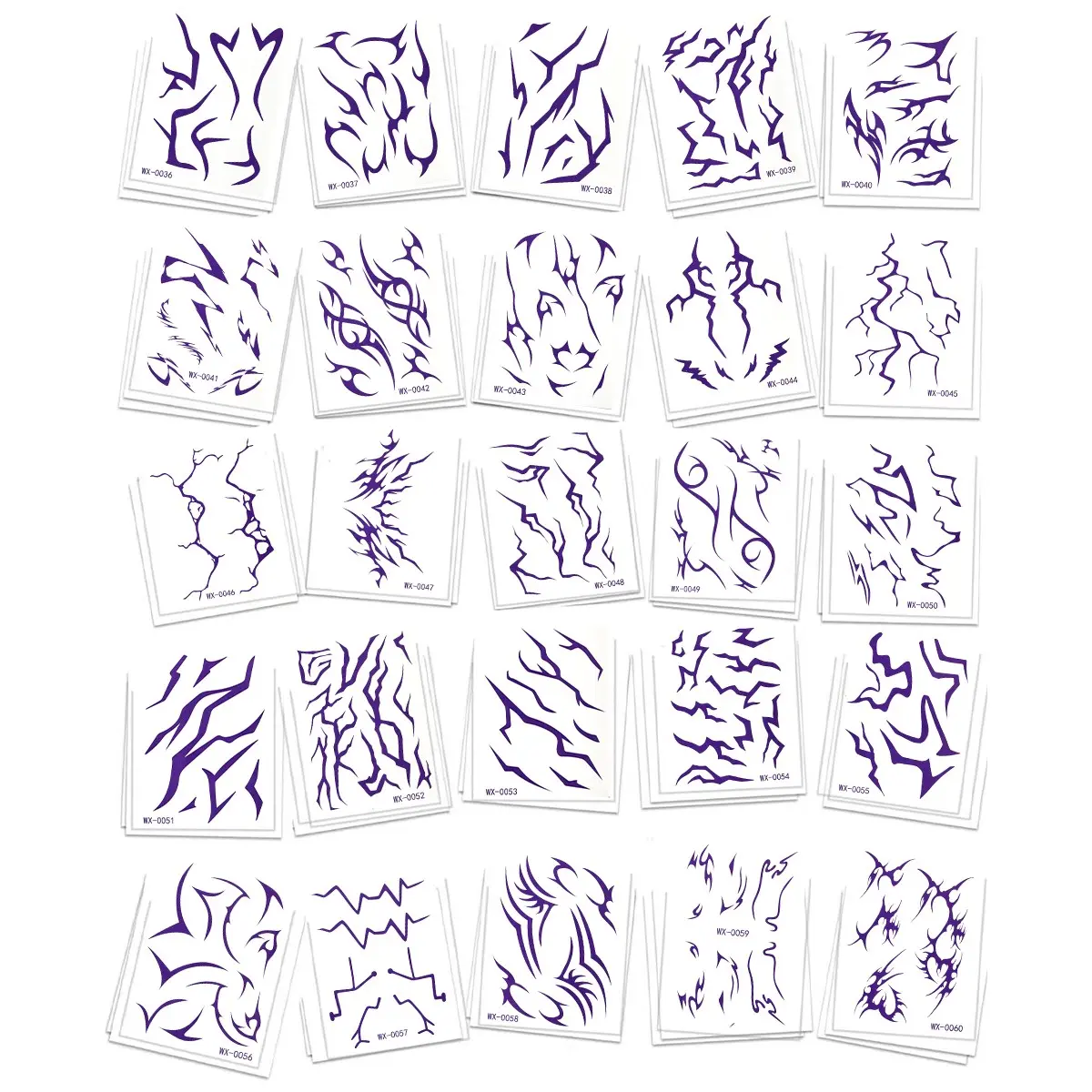 25pcs K-Pop Devil Body Art Tattoo Stickers, Fake Tattoos, Anime Hunter Multi-Color Laser Stripes, Halloween Costume Accessories, Modern Style Patch