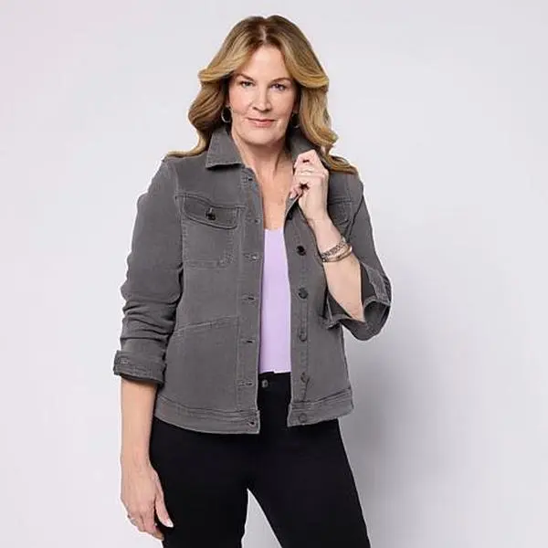 DG2 by Diane Gilman New Classic Stretch Embellished Jacket