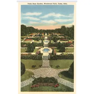 Tulsa Rose Garden Postcard