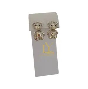 LaYaiBoutique #1160  14k Gold Plated Bear Earrings HIGH QUALITY