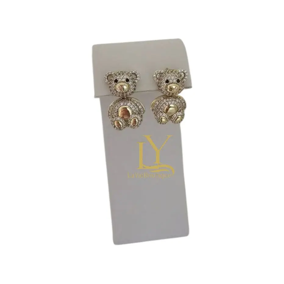 LaYaiBoutique #1160  14k Gold Plated Bear Earrings HIGH QUALITY