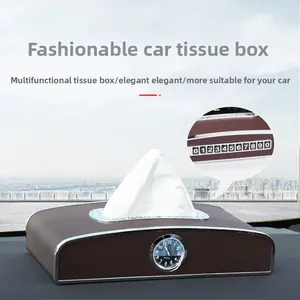 Car-mounted tissue box, hanging tissue box for cars, creative armrest box napkin holder, sun visor car interior accessory