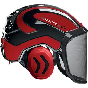 Protos Integral Arborist Helmet - Red & Black