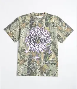 Vitriol Cyber Wings Camo T-Shirt Crewneck Fabric