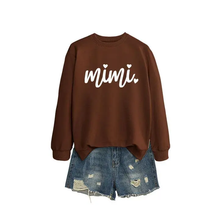 Coffee colored hoodie（white font）