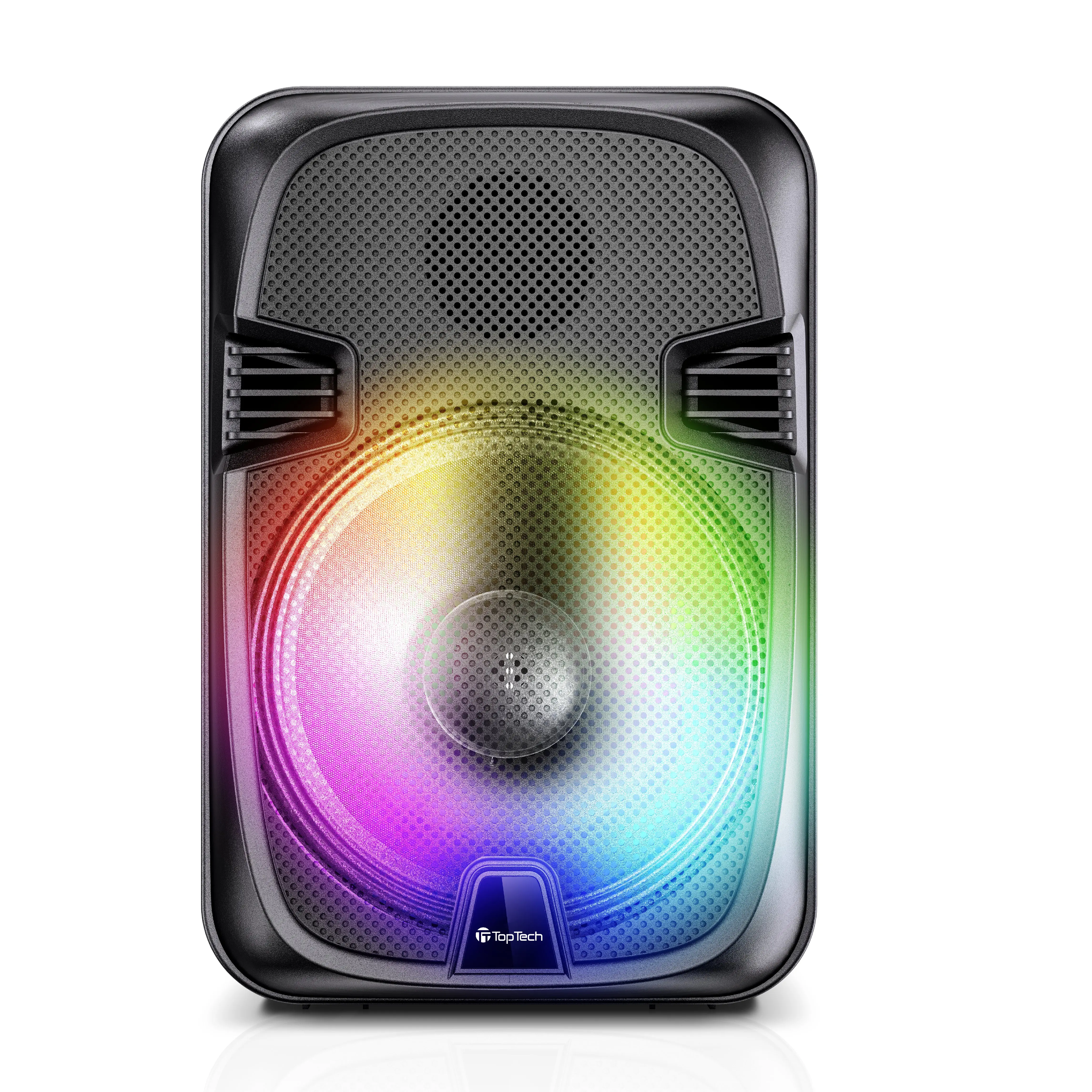 TOPTECH AL-1202 12-Inch Portable Bluetooth Party Speaker with Wired Mic & Karaoke