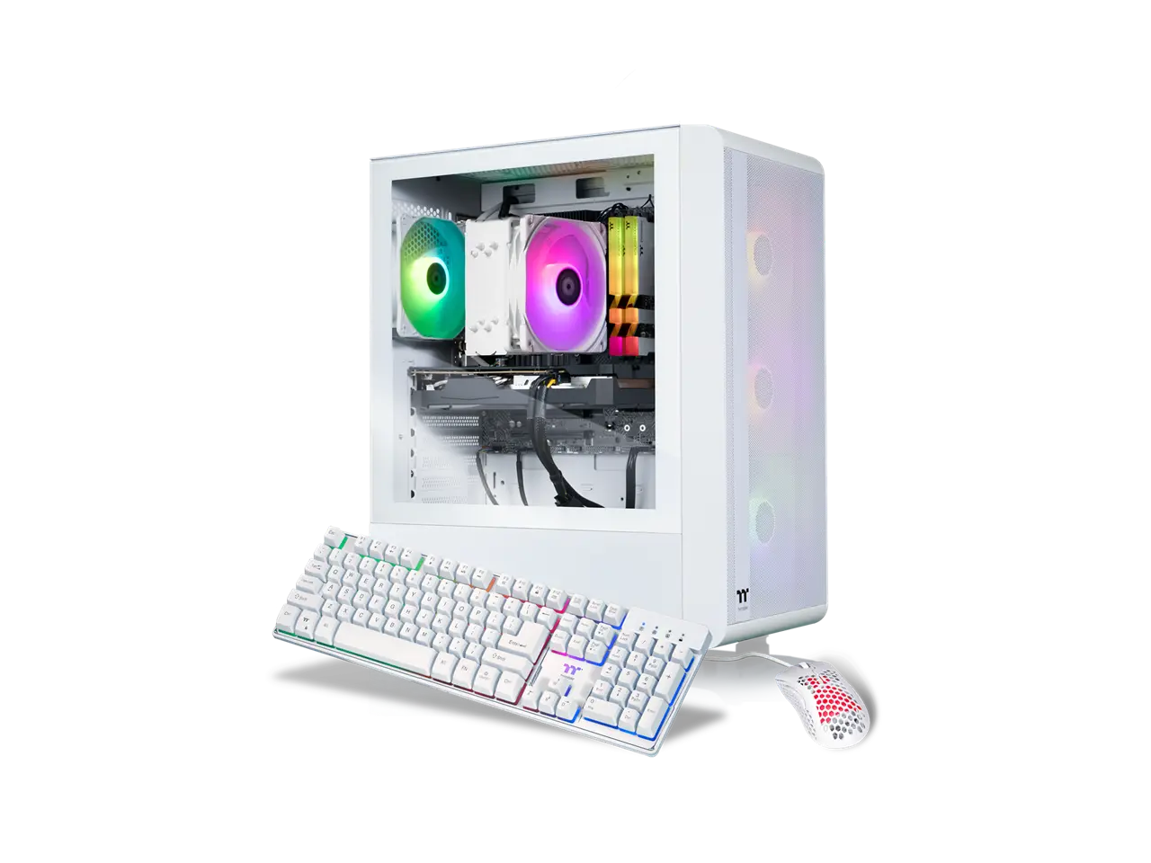 Thermaltake LCGS Quartz R66 Gaming Desktop (AMD Ryzen 5 5600, ToughRam ...