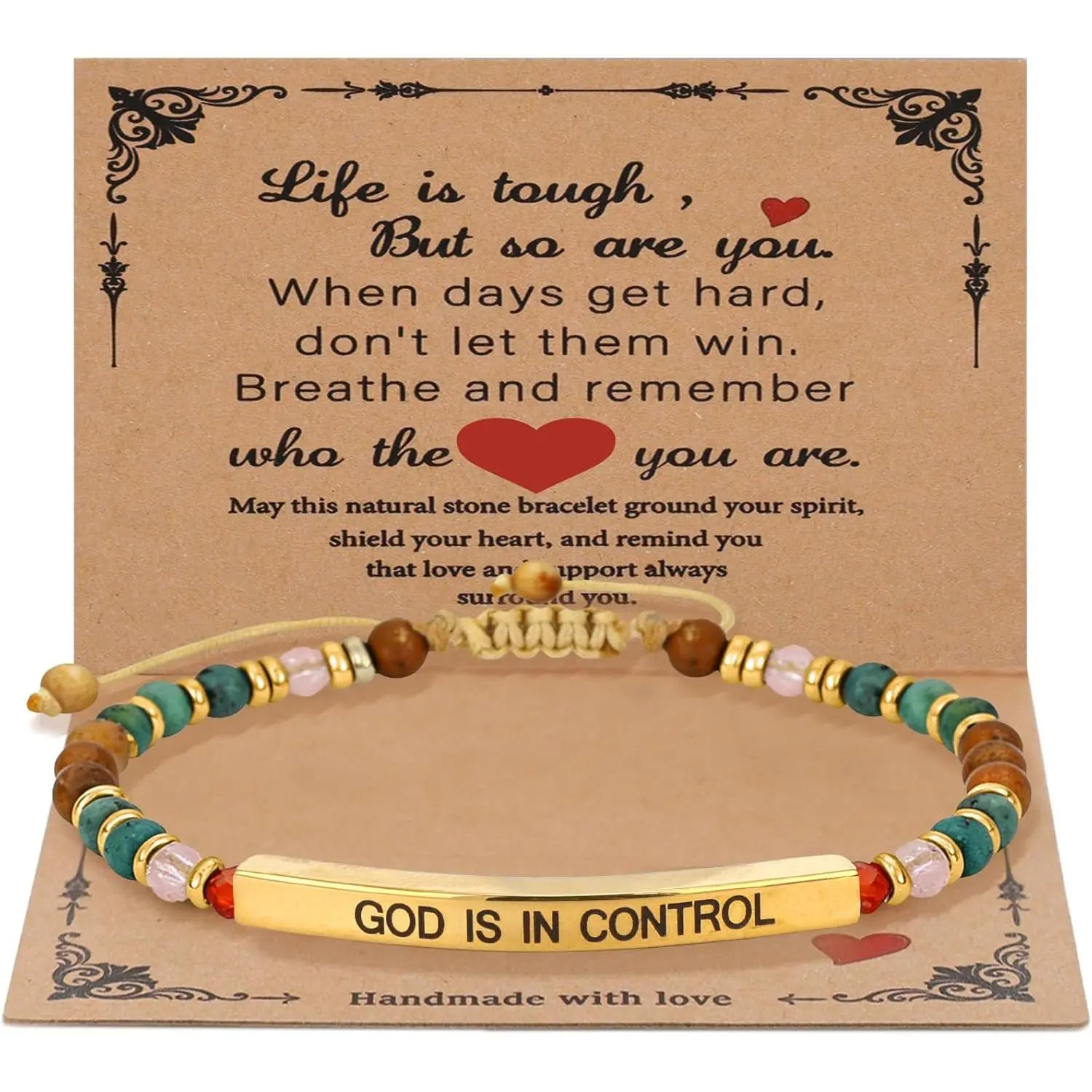 Dont Let The Hard Days Win Bracelet, God in Control Motivational Prayer  Remember Who The F You Are Bracelet for Mom Sister