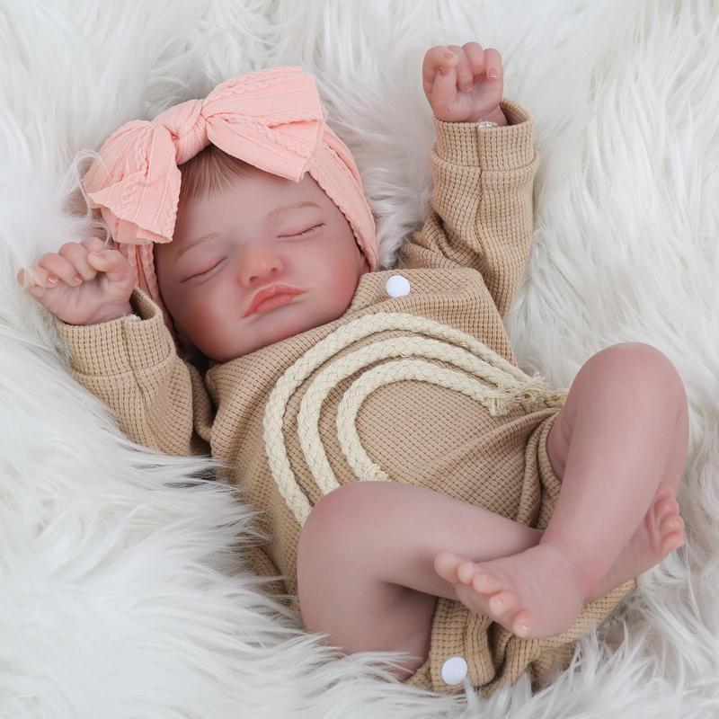[WOOROY] Realistic Reborn Doll Rosalie - Christmas & Birthday Gift, 20-inch Sleeping Realistic Newborn Baby Doll, Soft Cloth Body, Gift Ideas for Kids Age 3 +