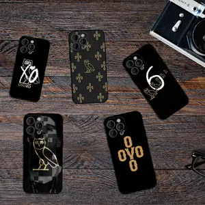 Fashion Luxury Drake O-OVO Phone Case for iPhone 12 11 13 14 15 16 Max Pro Plus Black Soft Silicone Cover Protector Screen Protector