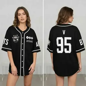 #95 Bangtan Members Baseball Jersey Shirt, Arirang World Tour 2026 Merch Shirt, Gift Idea for Music Lovers Graphic Jersey, Unisex Clothing Jersey