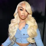 [Super Deal] Hot Star 40Inch 613 Blonde Body Wave 13x6 HD Transparent Lace Frontal Human Hair Wigs 180% Density Brazilian Hiar Straight 13x4 Lace Front Human Hair Wigs