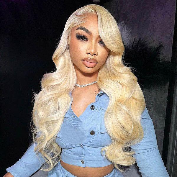 [Super Deal] Hot Star 613 Blonde Body Wave 13x6 HD Transparent Lace Frontal Human Hair Wigs 180% Density Brazilian Hiar Straight 13x4 Lace Front Human Hair Wigs