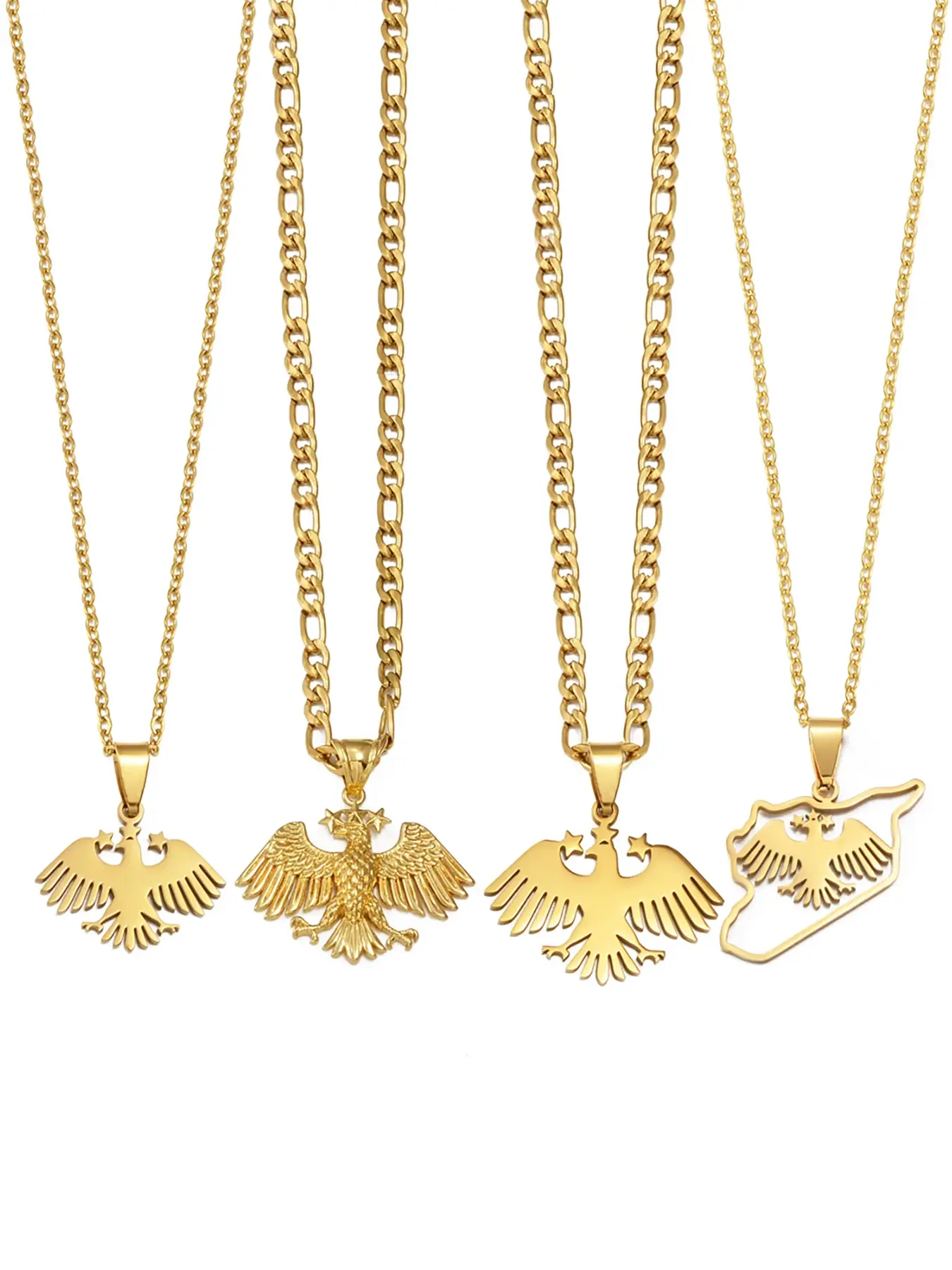 1 pc Syria Flag Pendant Charms Necklace for Women Men,The New Syrian Eagle Jewelry