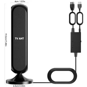 2026 New 4K HD Digital TV Antenna, Long Range, Supports 4K 1080P Signal Boost, High-Performance Coaxial Cable, 360° Omnidirectional Receiver