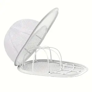 Durable Anti-Deformation Hat Washer Cage,Washing Machine Safe Baseball Cap Cleaner with Inner Support, Plastic Laundry Bag for  Hats,Visors-Compatible with Front-Load &Top-Load Washers,  Ventilated Mesh Design,Reinforced Construction,Sports Enthusiasts