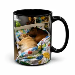 Funny White Elephant Gag Gift, Weird Chunky Dog Sleeping Coffee Mug, Absurd Joke Prank Cup for Coworker Brother Multiple specifications available