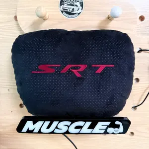 SRT R/T Car Neck Pillow for Dodge Charger, 2 PCS Soft Comfortable Headrest Cushion, Mopar Muscle Car Interior Accessories Gift for Men
