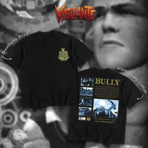 [VIGILANTE] Bully Limited Edition Heavy Cotton T-Shirt For Gamers Menswear Geek Outfit Graphic Tee DTG Breathable Print