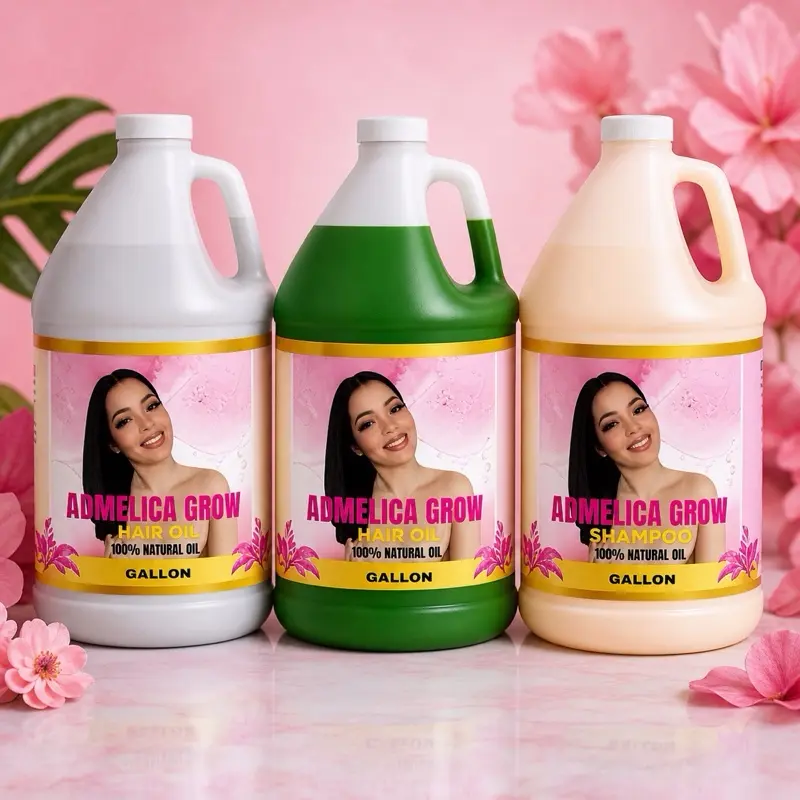 Wholesale 3 Gallons 128 oz ,1 Hair Oil ,1 Shampoo ,1 Conditioner 100% Natural Oil - Gallon Size - Hair Care Essentials