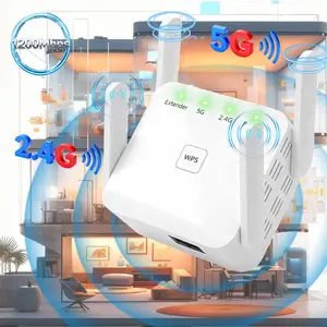2026 Dual Band WiFi Extender,Signal Booster with Ethernet Port& 1200Mbps Wireless Repeater