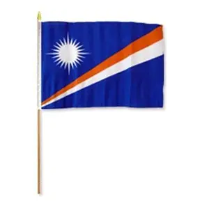 Marshall Islands 12in x 18in Mounted Flag