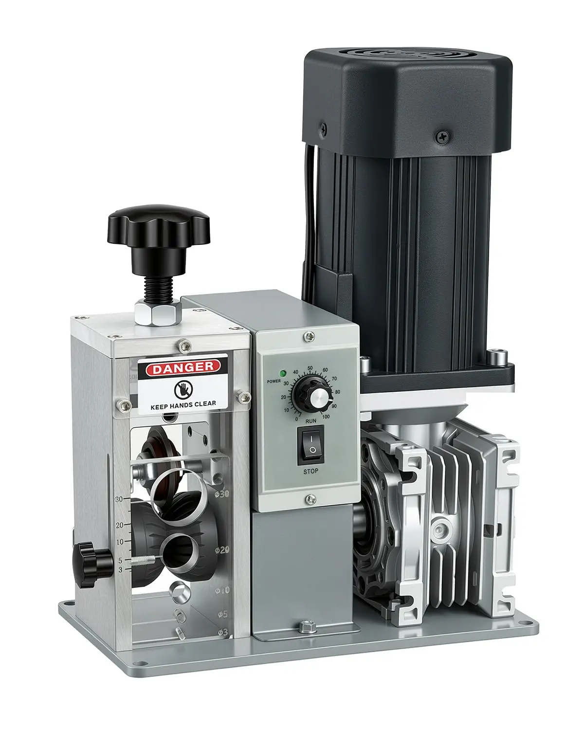 YODOLLA Heavy-Duty 370W Electric Wire Stripper with Aluminum Frame, Auto Strip Scrap Wires from 0.06" to 1" Diameter
