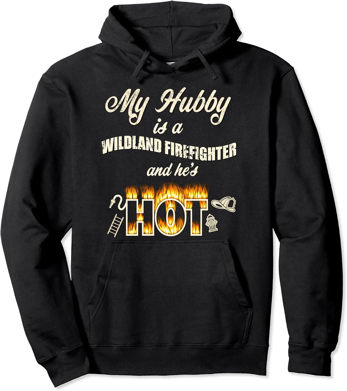 Vintage distressed Wildland Firefighter Wife Hubby Gift Pullover Hoodie - Matthewgol Shop 27B0BRGQDRP1