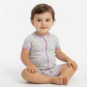 Charlie Play Floral Keepsake - Bamboo Lyocell Shorty Romper