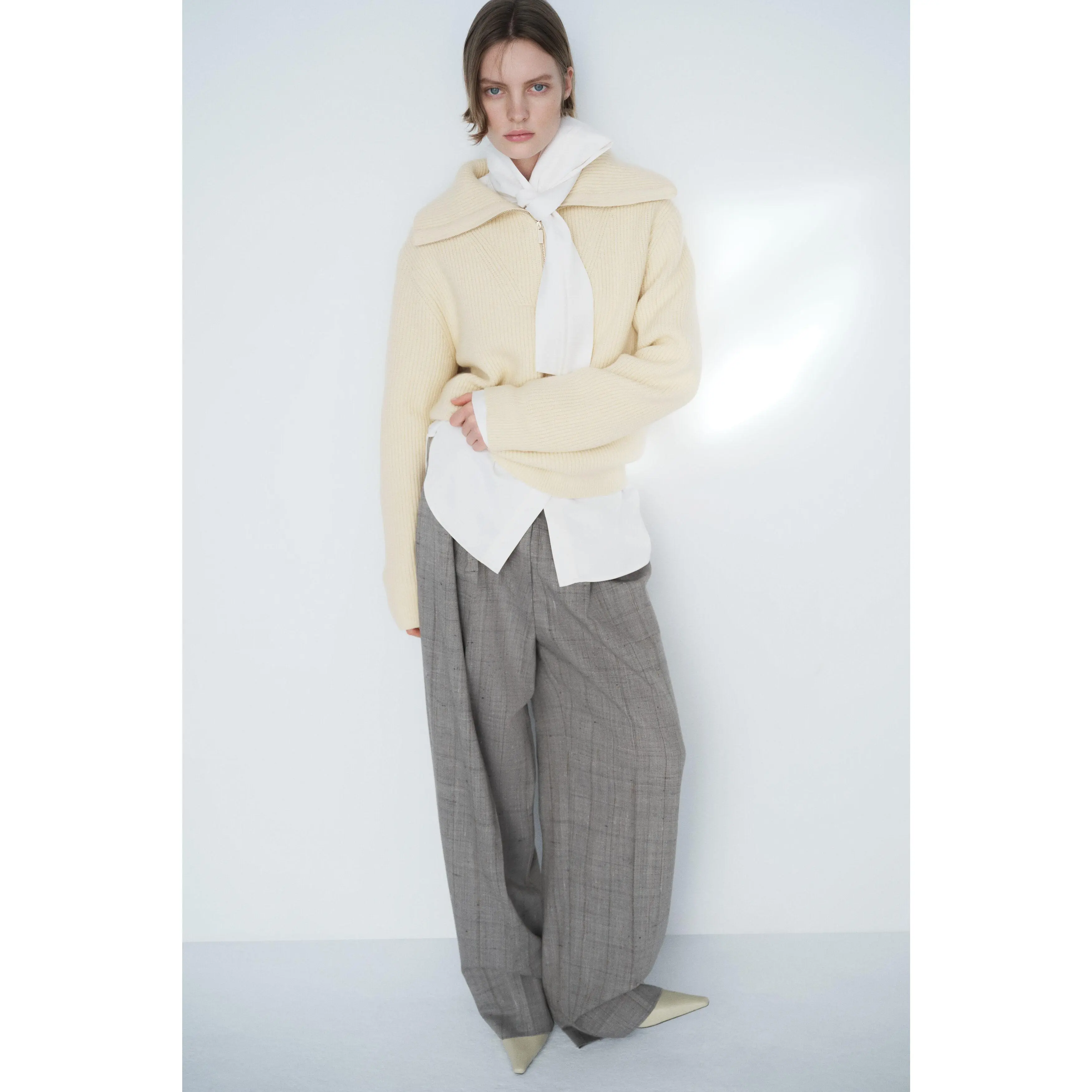 H&M Rib-knit zip-top jumper