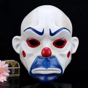 Resin craft mask, Halloween clown robber mask, Joker sadist mask, film and television, Tiger mask Trendy American Retro Embroidered Sweatshirt steel  brush