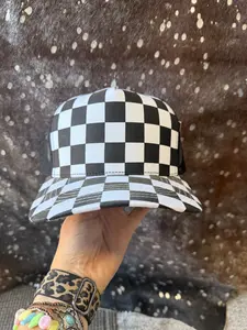 Checkered baseball cap