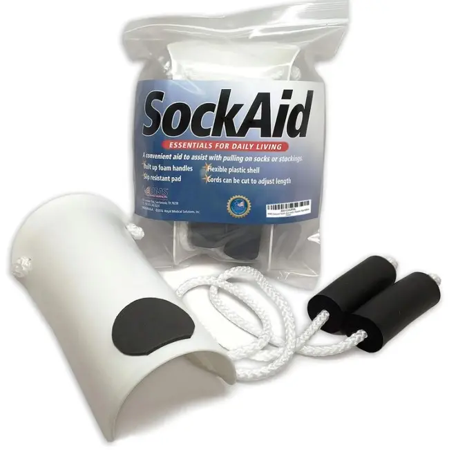 RMS Deluxe Sock Aid - Socks Helper with Foam Handles (for Regular Socks)