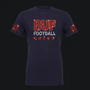 Buffalo Football Rhinestone T-shirt Soft Stylish Unisex Sweatshirt Women's Casual Sports Fashionable Summer Tee with Crew Neck Short Sleeve Design