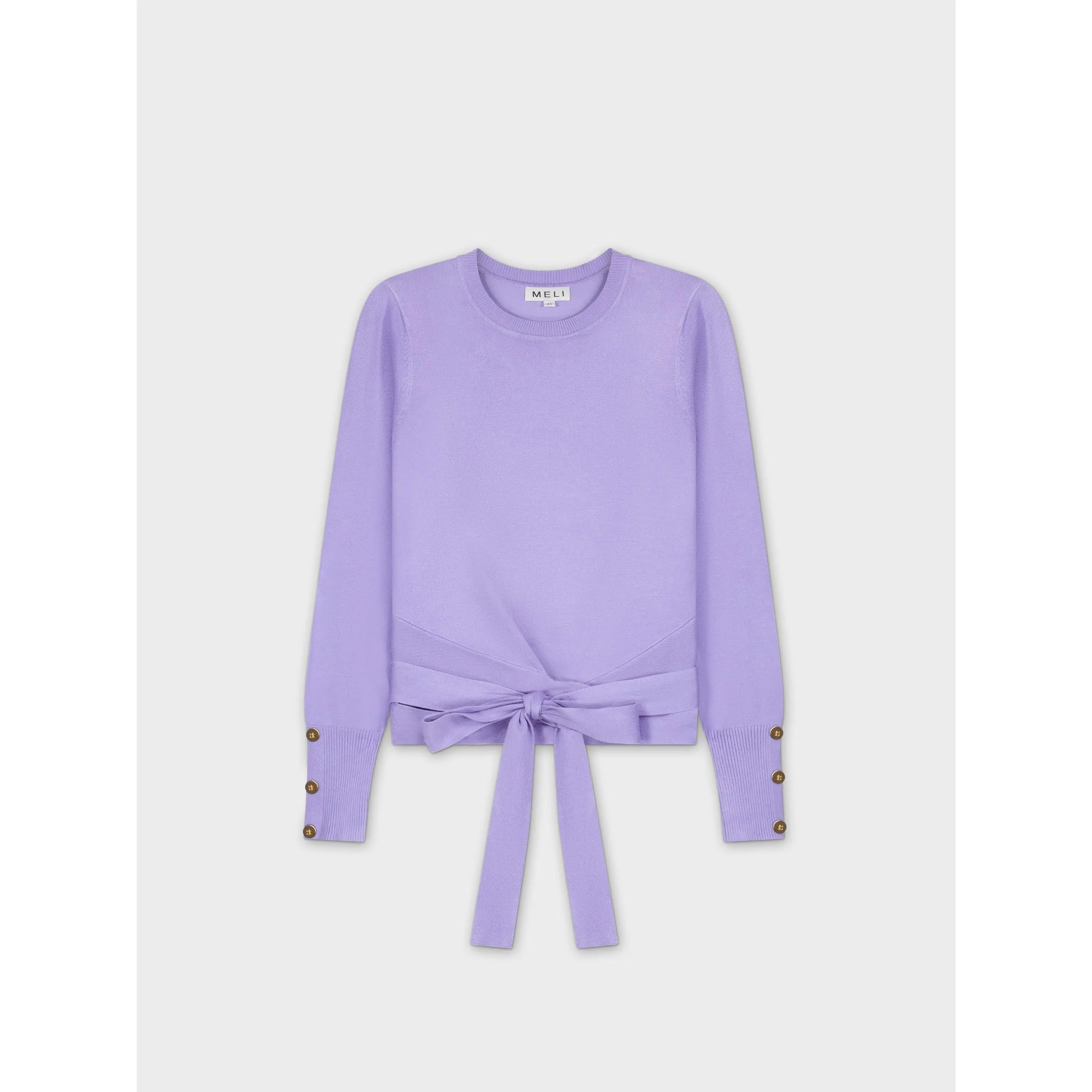 Wrap Tie Sweater-Lavender
