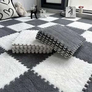 10pcs Thick Washable Foam Mat Set, Soft Interlocking Mats with Shock Absorbing Pad, Rectangular Grid Pattern, Perfect Home Decor & DIY Projects