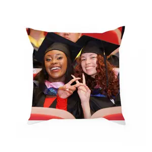 Class of 2026 Graduation Gift Custom Photo Pillow - Personalized Cotton Throw Pillow for College High School Graduation