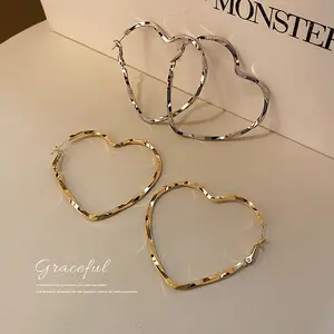 Oversized Heart Earrings |   Viral Chunky Gold Dangle Earrings for Women, Trendy Statement Jewelry 🔥