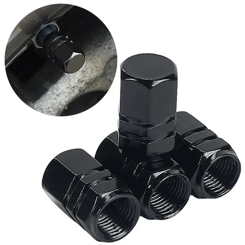 Solid Color Car Tire Valve Cap, Wheel Air Dust Cap, Tyre Rim Stem Cover, Aluminum Alloy Car Tire Valve Cover, Universal Auto Tire Valve Caps, Waterpro